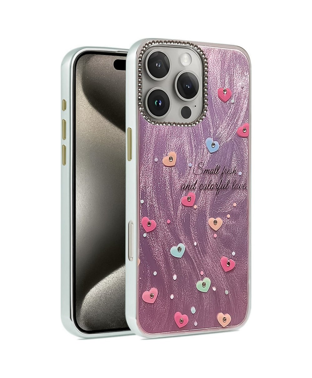 Apple iPhone Uyumlu 16 Pro Max  - Kılıf Blade Aynalı Desenli  - Kapak  - Desen 8 Belirtilmemiş