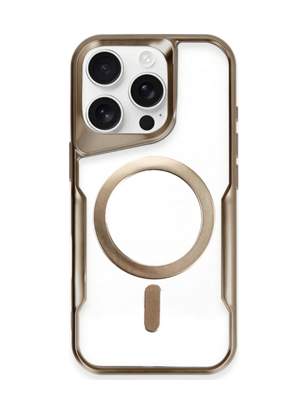 Apple iPhone Uyumlu 16 Pro Max - Kılıf Boyi Magsafe Silikon - Kapak - Kahverengi Belirtilmemiş
