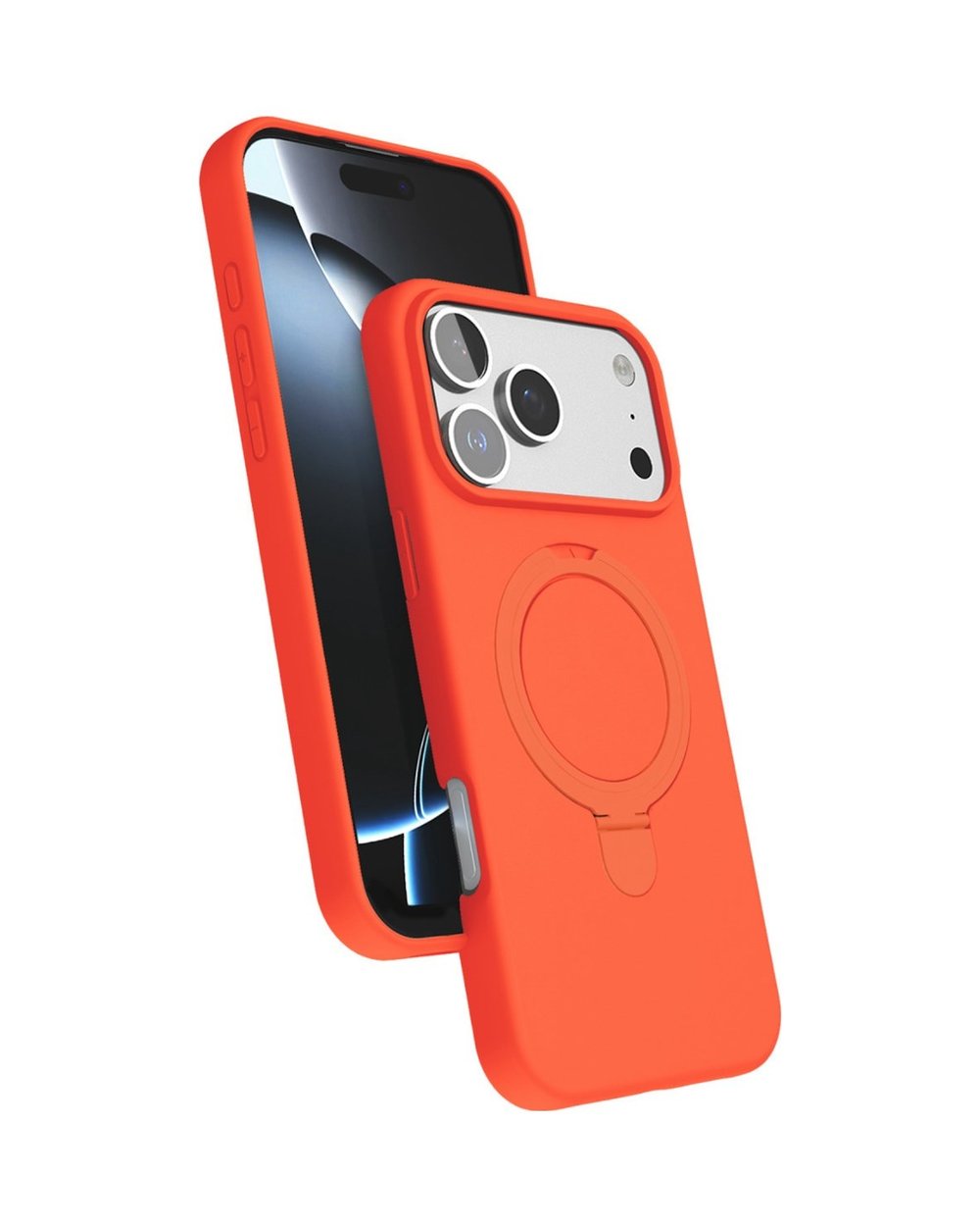 Apple iPhone Uyumlu , 17 Pro Max Regal Magsafe Standlı Kapak - Turuncu Apple iPhone Uyumlu , 17 Pro Max