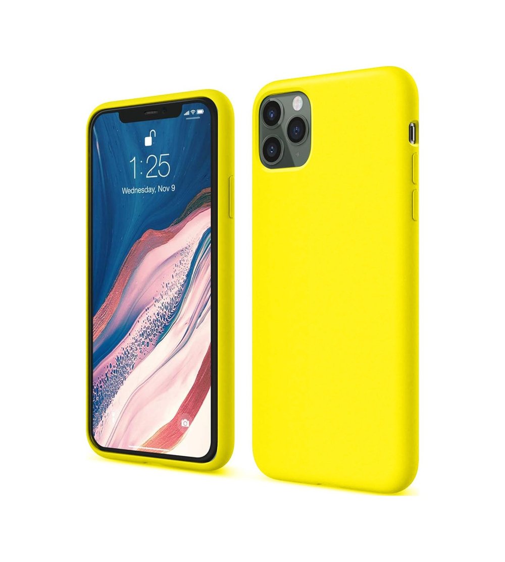 Apple Uyumlu   iPhone 11 Pro Kılıf First Silikon - Sarı Belirtilmemiş