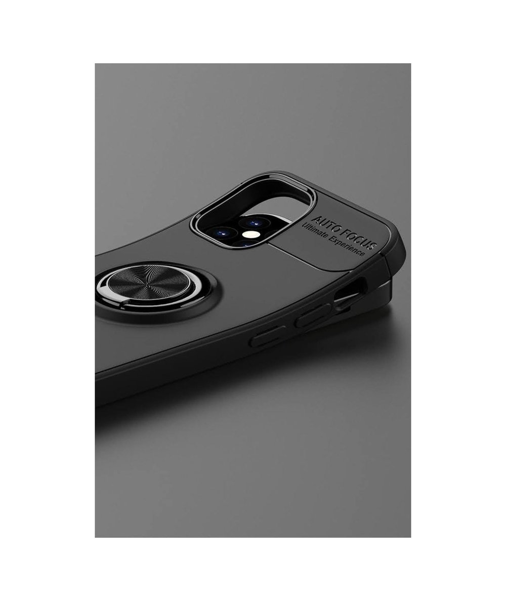 Apple Uyumlu   iPhone 12 Mini Kılıf Range Yüzüklü Silikon - Kırmızı Belirtilmemiş