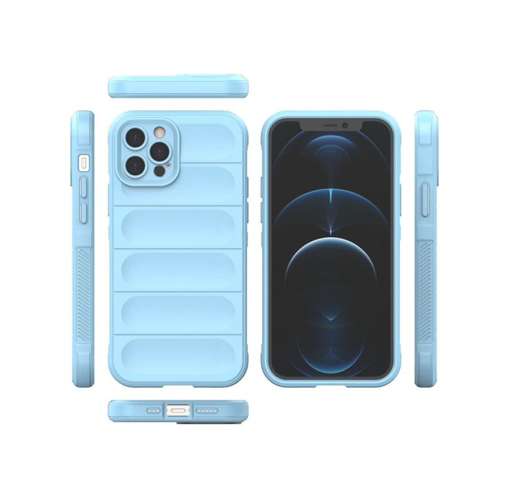 Apple Uyumlu   iPhone 12 Pro Kılıf Optimum Silikon - Sky Blue Belirtilmemiş