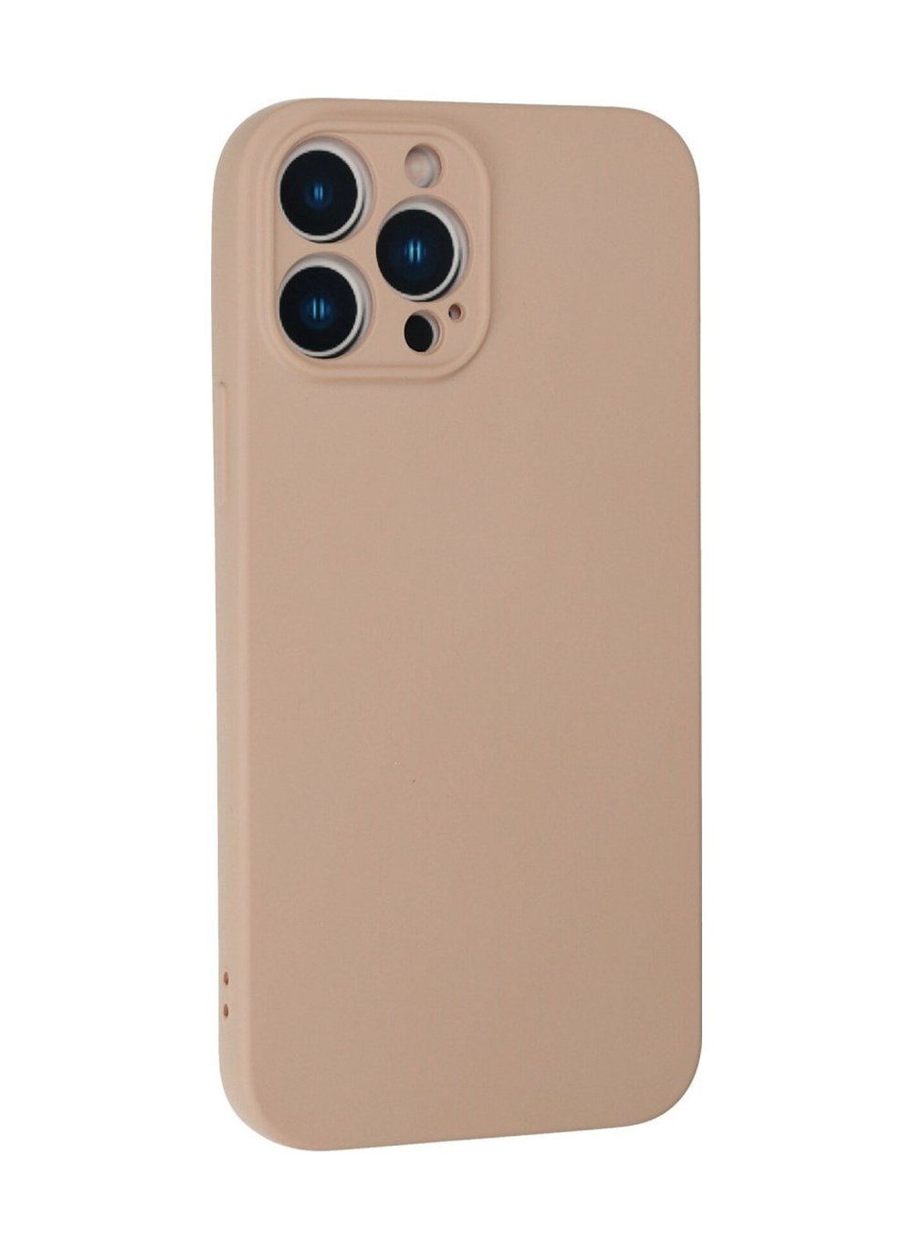 Apple Uyumlu   iPhone 13 Pro Max Kılıf Nano İçi Kadife Silikon - Pudra Belirtilmemiş
