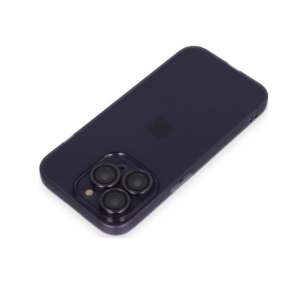 Apple Uyumlu   iPhone 14 Pro Max Kılıf Luko Lens Silikon - Siyah Belirtilmemiş