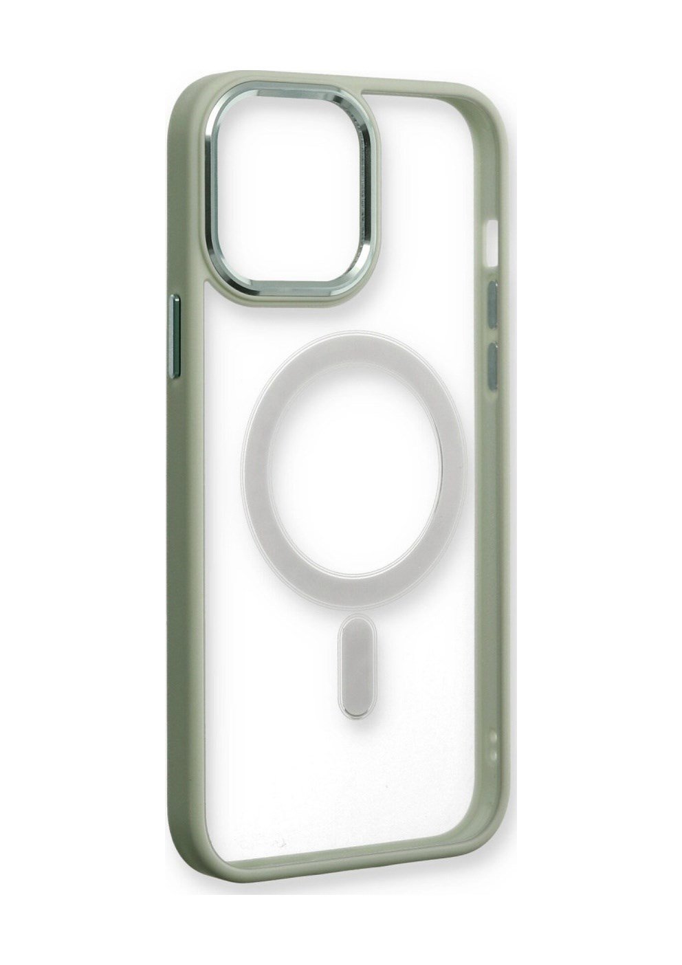 Apple Uyumlu   iPhone 14 Pro Max Kılıf Room Magneticsafe Silikon - Su Yeşili Belirtilmemiş