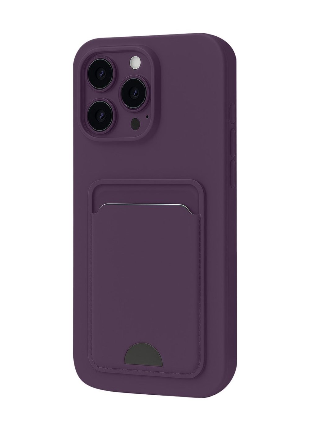 Apple Uyumlu   iPhone 16 Plus Kılıf Kelvin Kartvizitli Silikon - Derin Mor Belirtilmemiş
