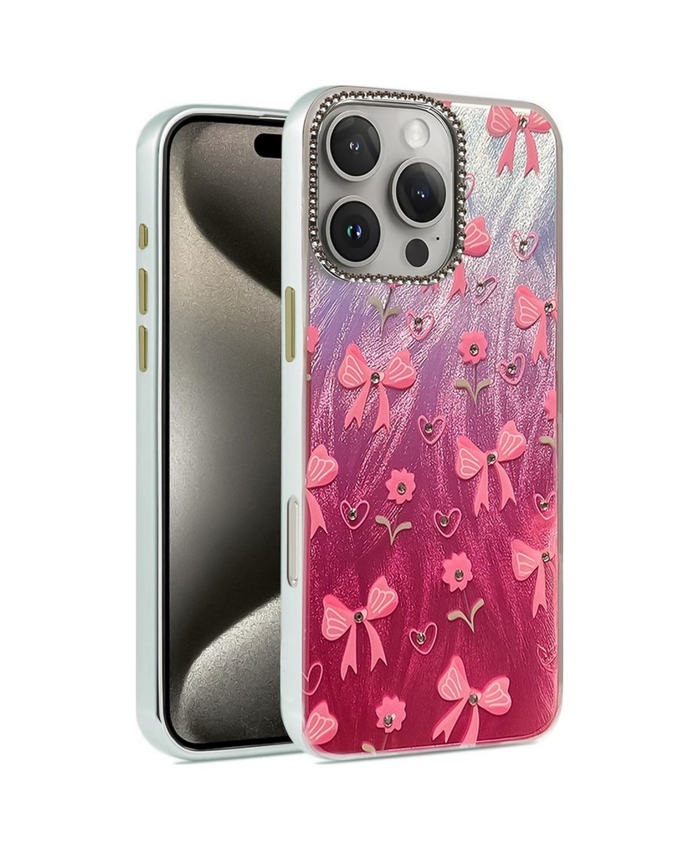 Apple Uyumlu   iPhone 16 Pro Kılıf Blade Aynalı Desenli Kapak - Desen 3 Belirtilmemiş