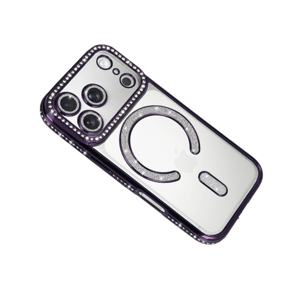 Apple Uyumlu   iPhone 17 Pro Max Joke Simli Magneticsafe Kılıf - Derin Mor Belirtilmemiş