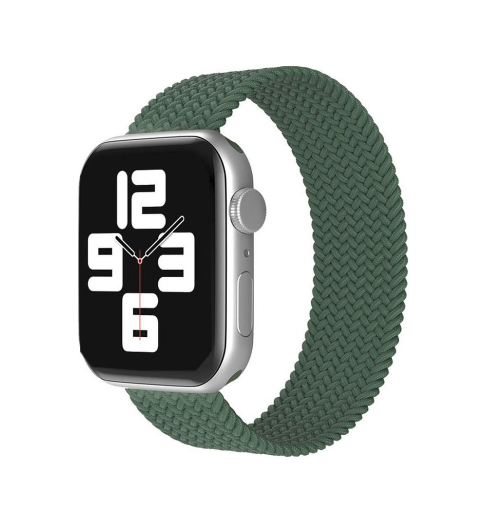 Apple Watch 38mm Uyumlu Ayarlı Solo Silikon Kordon - Haki Yeşil -