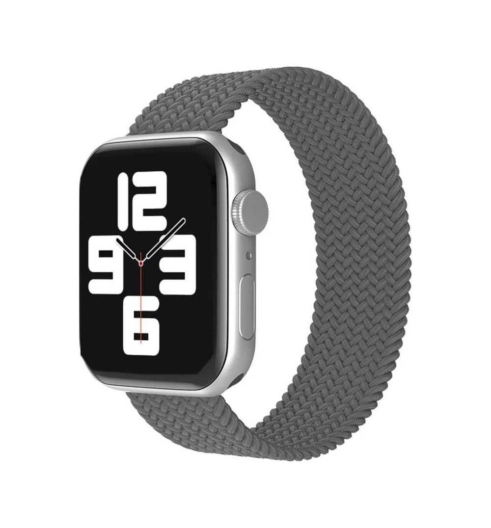 Apple Watch 38mm Uyumlu Ayarlı Solo Silikon Kordon - Gri Diğer