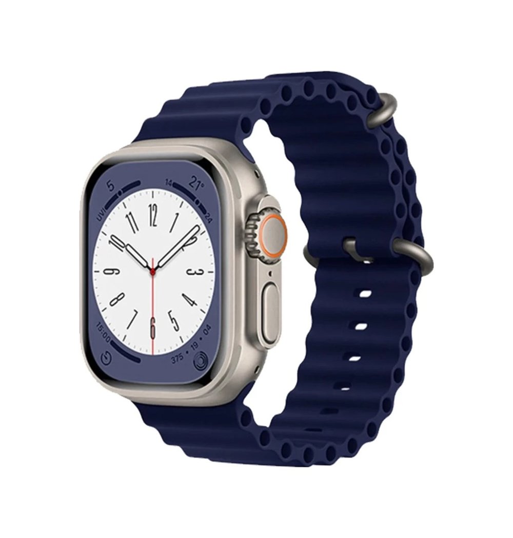 Apple Watch 38mm Uyumlu Ocean Kordon - Mavi Diğer