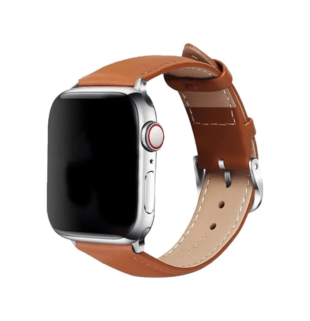 Apple Watch 42mm Uyumlu Nl26 Deri Kordon - Taba -
