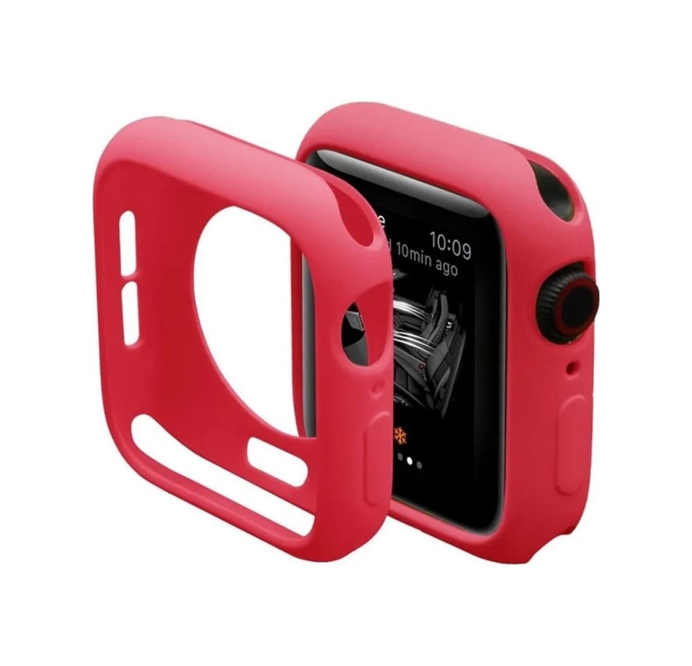 Apple Watch 42mm Uyumlu Silikon Alt Kasa - Kırmızı Diğer