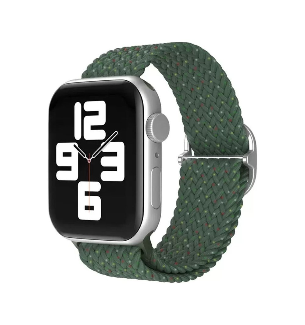 Apple Watch 42mm Uyumlu Star Kordon - Benekli Koyu Yeşil -