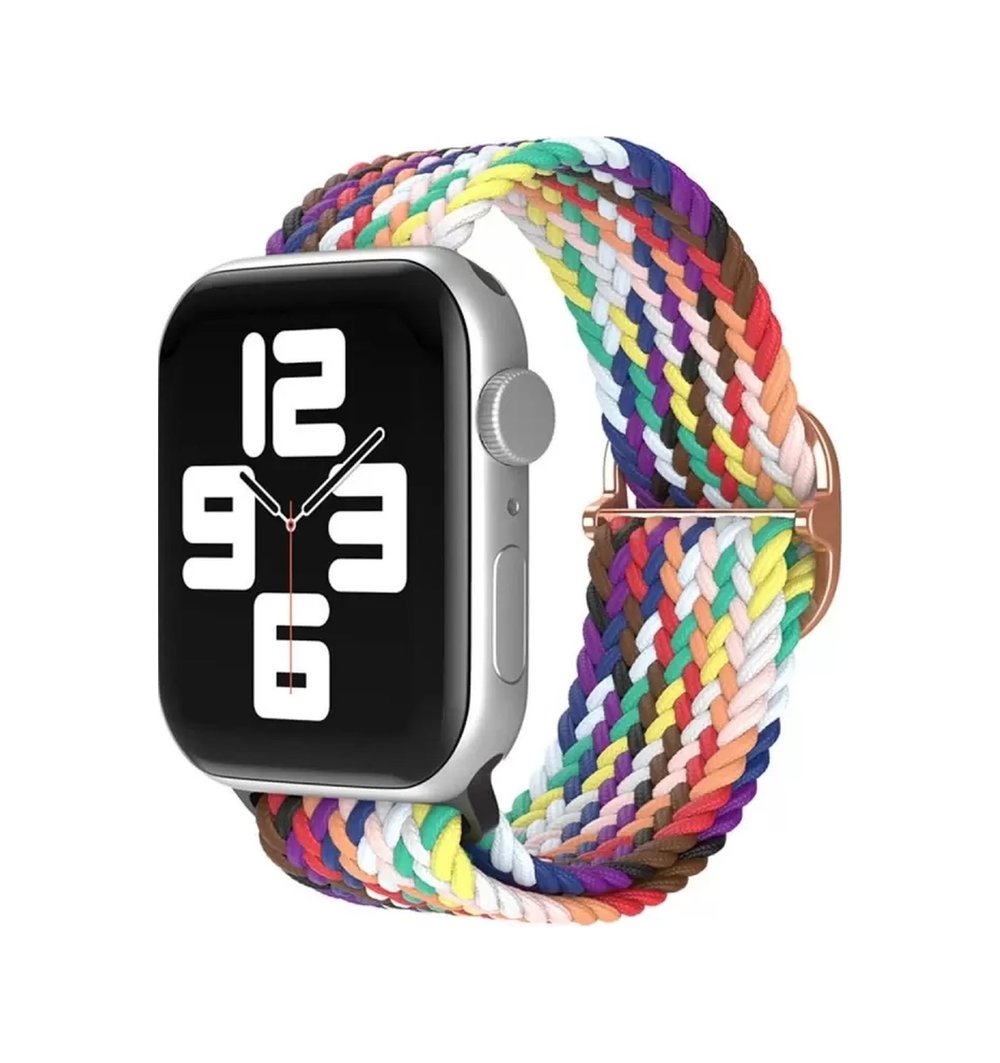 Apple Watch 42mm Uyumlu Star Kordon - Gökkuşağı 2 -