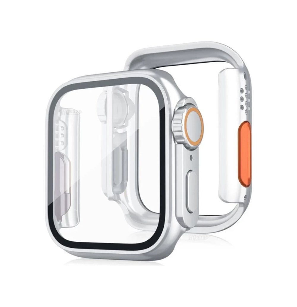 Apple Watch 44mm Uyumlu Watch 49mm Kasa Dönüştürücü Ve Ekran Koruyucu - Çöl Titanyum -
