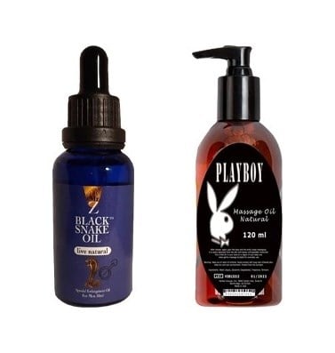 Black Snake Hintohu Black Snake Erkekler İçin For Men + Playboy Masaj Yağı