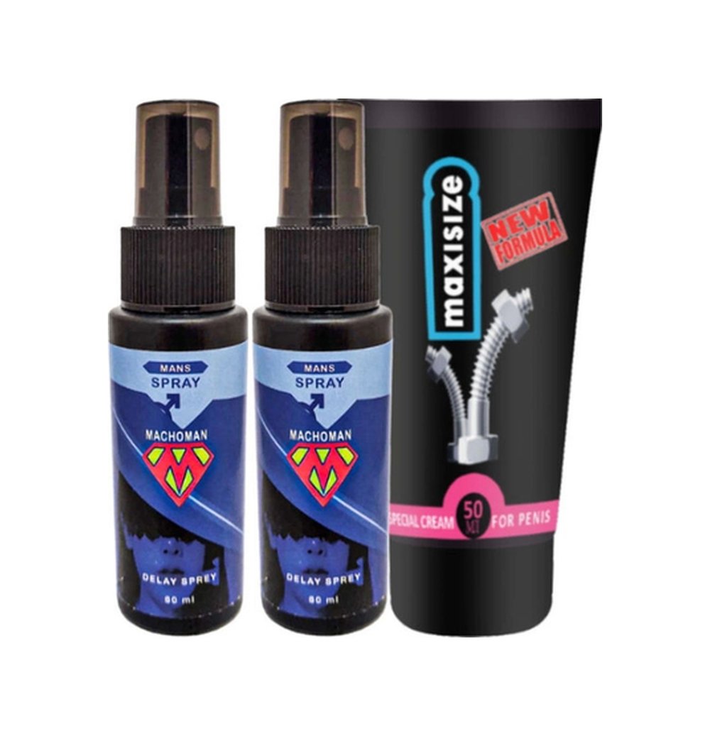 Bonie 2 Tane Machoman 60 Ml Erkek Zaman Spreyi + Maxi Size Erkek Özel Yeri Boyutlandırıcı Krem