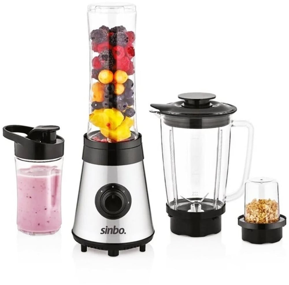 Buz Kırıcı - Kahve Öğütücü Hazneli - Şişeli Çok Amaçlı Smoothıe Blender 800ml - 500w Shb-3190 Çok Renkli