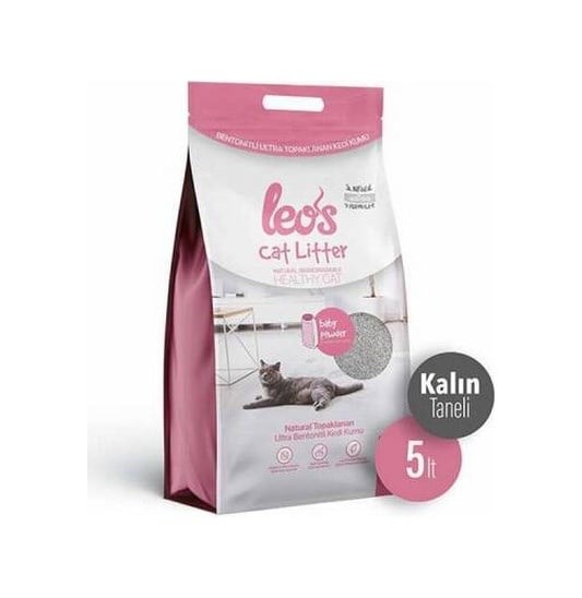 Cat Litter Baby Powder Kokulu Kalın Taneli Kedi Kumu 5 Lt