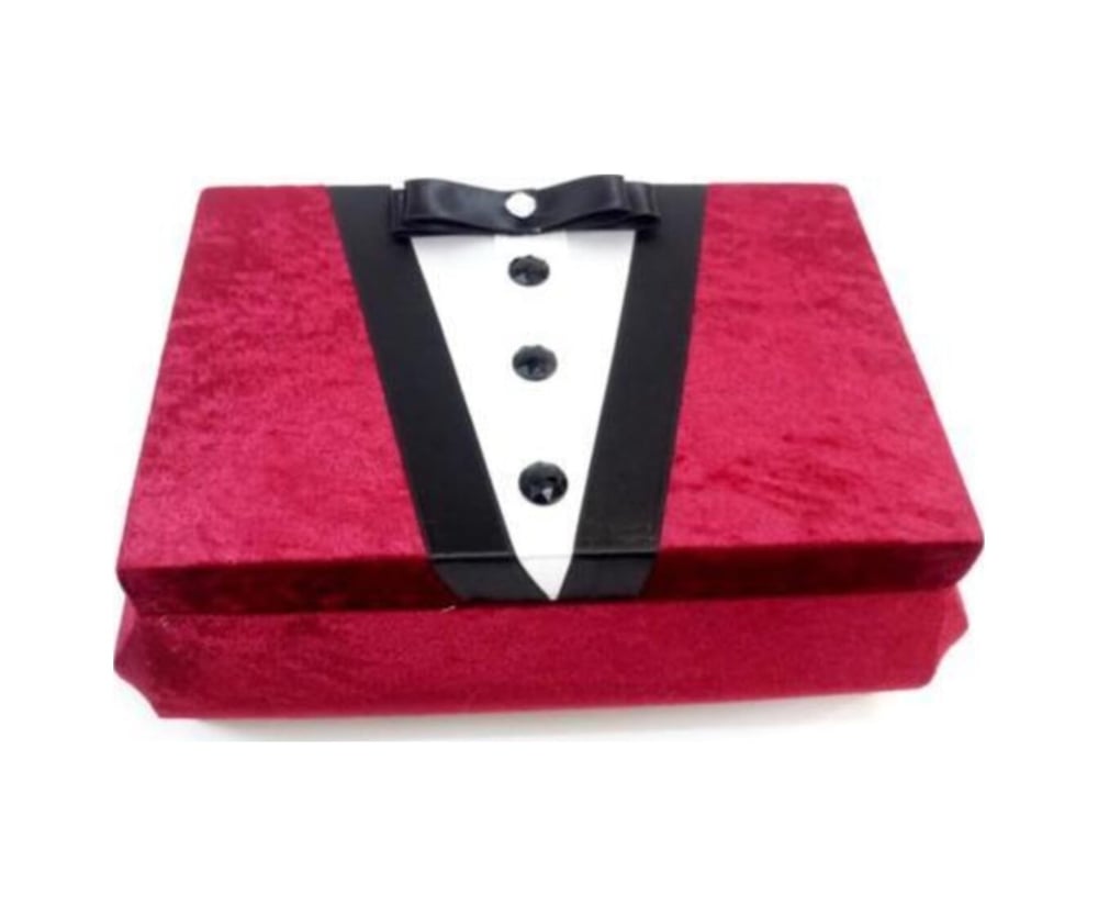 Damat Sandığı - Damatlık Figürlü Smokin Sandık - Tıraş Kutusu