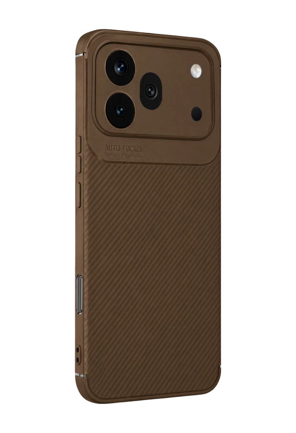 Huawei Honor 600 Pro Uyumlu Auto Focus Karbon Kapak - Kahverengi Belirtilmemiş