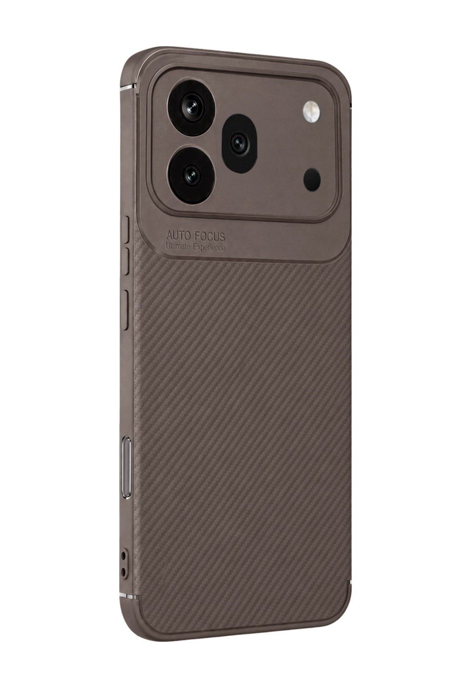 Huawei Honor 600 Pro Uyumlu Auto Focus Karbon Kapak - Gri Belirtilmemiş