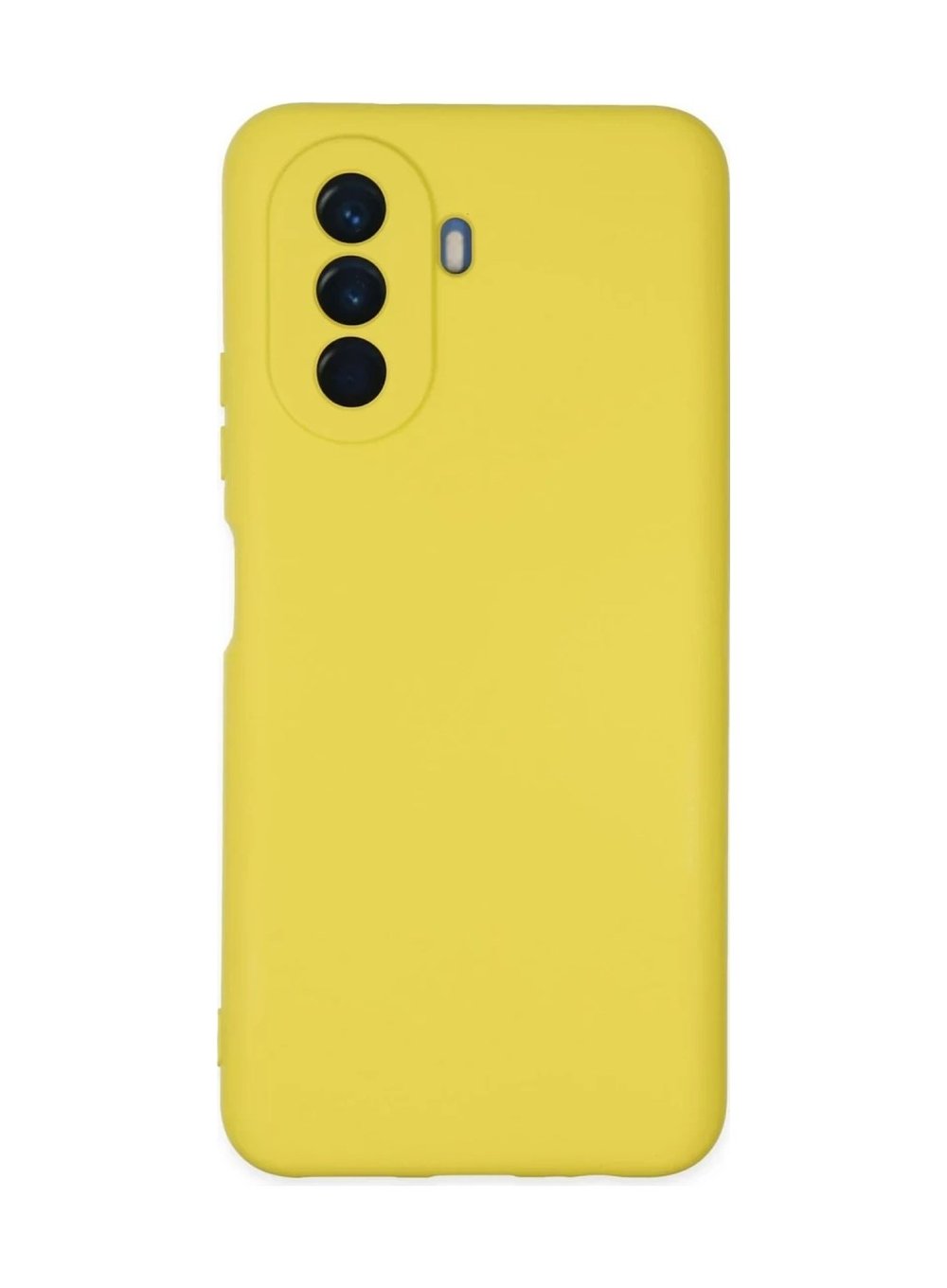 Huawei Nova Y70 Uyumlu Kılıf Nano İçi Kadife Silikon - Sarı Belirtilmemiş