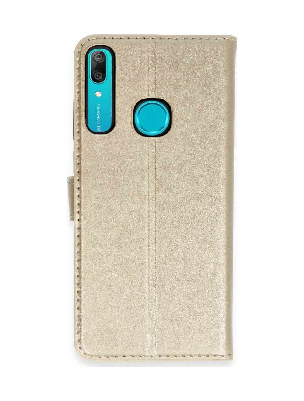 Huawei Y6 Prime Uyumlu Kılıf Trend S Plus Kapaklı Kılıf - Gold Belirtilmemiş