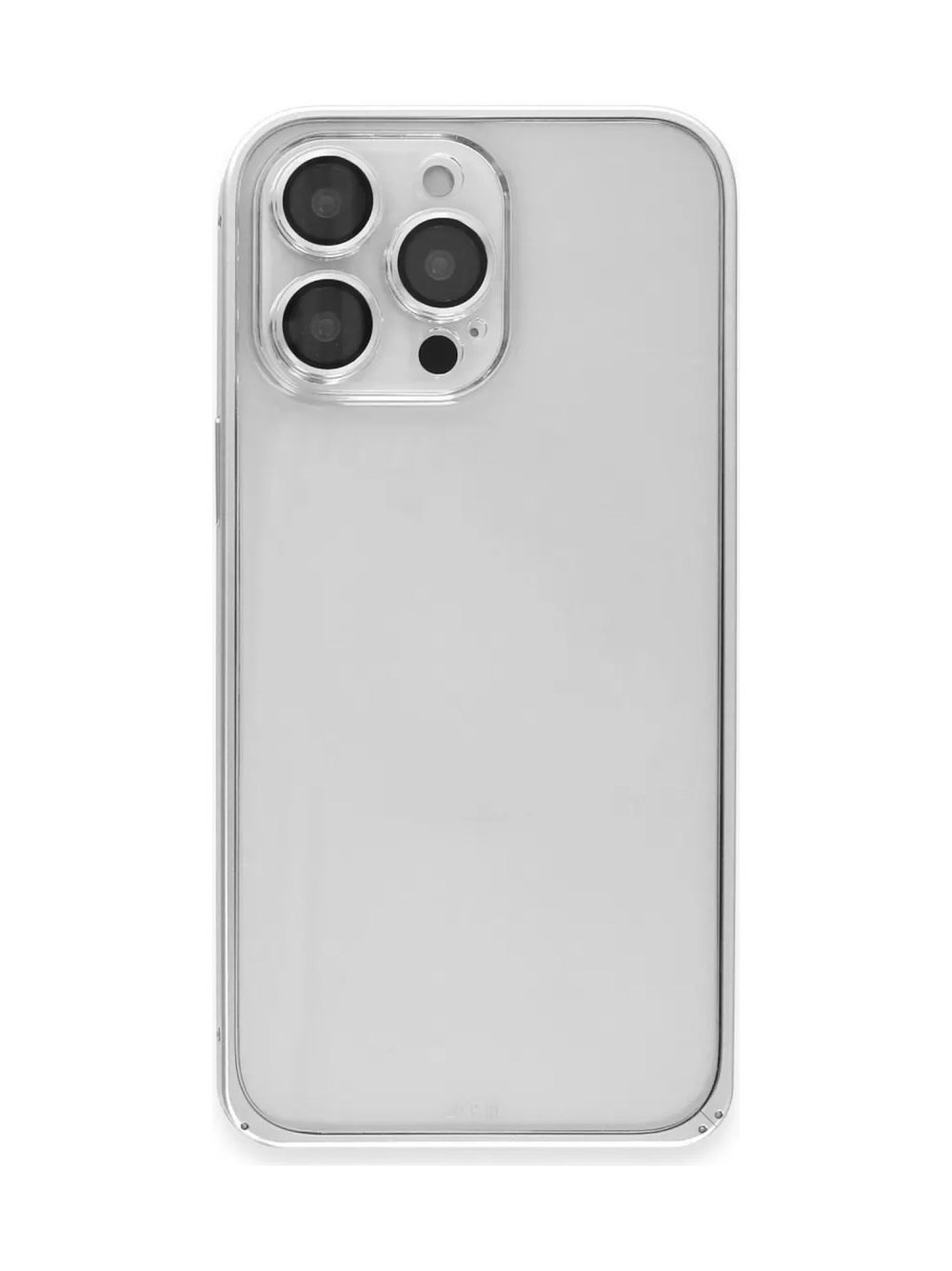 Joko Apple Uyumlu iPhone 15 Pro Max Uyumlu Metal Bumper Mat Kapak - Gümüş Belirtilmemiş