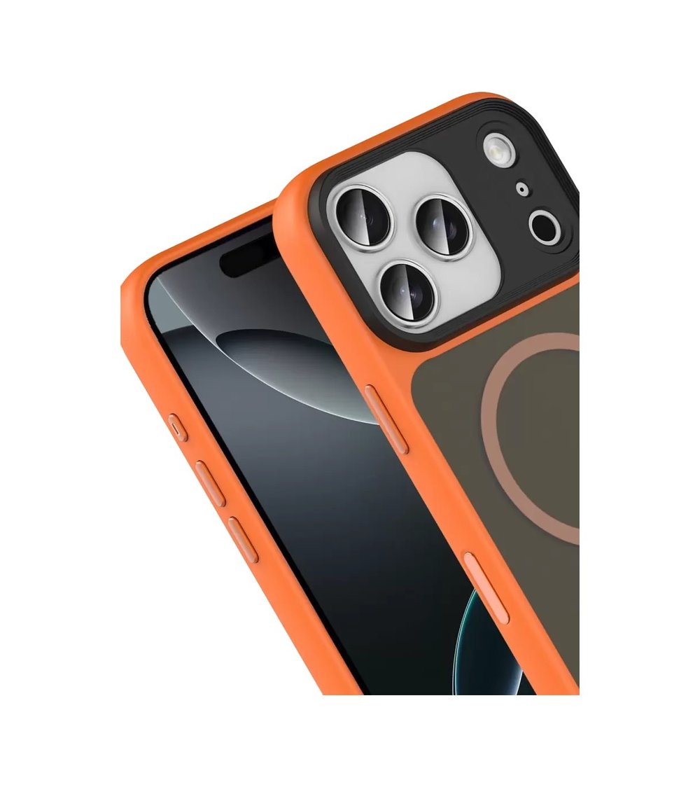 Joko Apple Uyumlu iPhone 17 Pro Uyumlu Megane Magsafe Kapak - Turuncu Belirtilmemiş