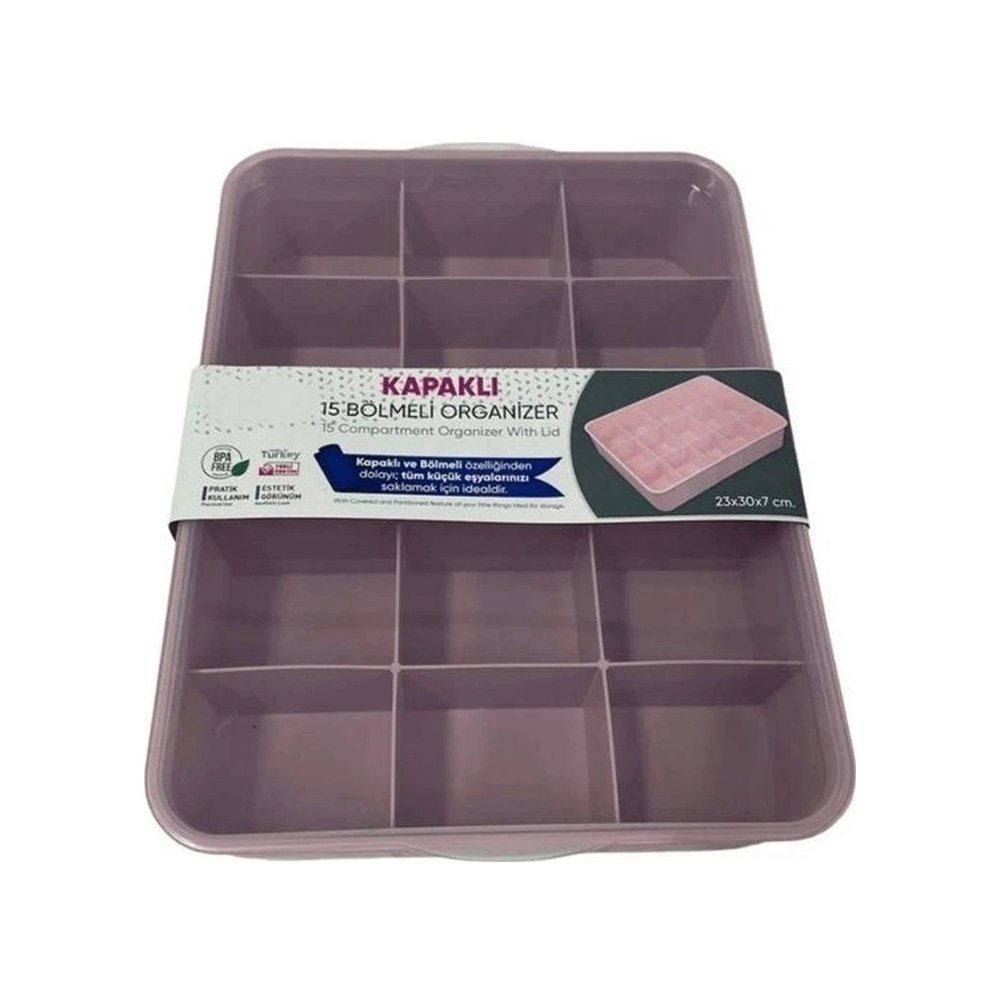 Kapaklı 15 Bölmeli Organizer