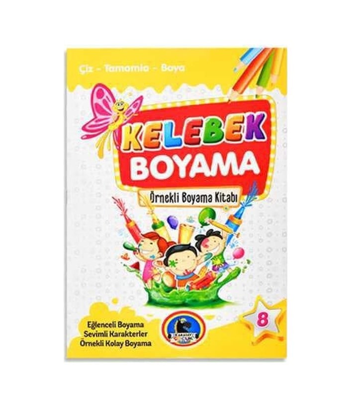 Kelebek Boyama Kitabı 32 Sayfa 1 Adet