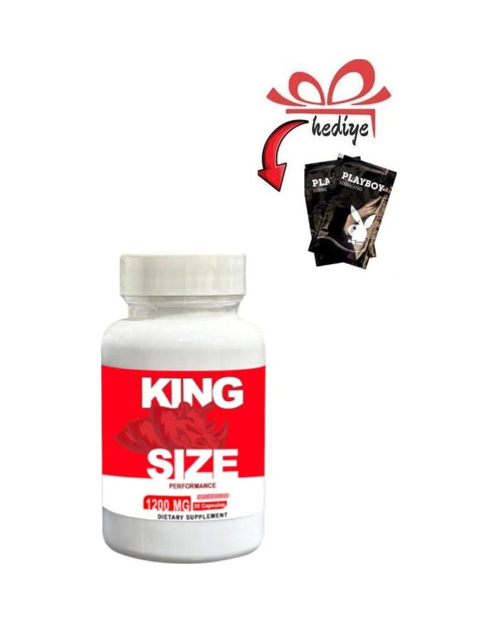 King Size Erkeklere Özel Destekleyici 30'lu + Kayganlaştırıcı Jelle