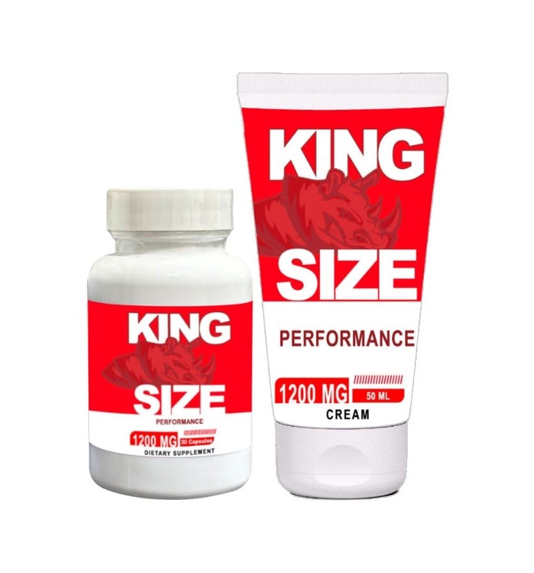 Kingsize King Size Erkeğe Özel 1200 Mg 30 Lu Kaps + 1200 Mg 50 Ml Krem Takviyeleyici