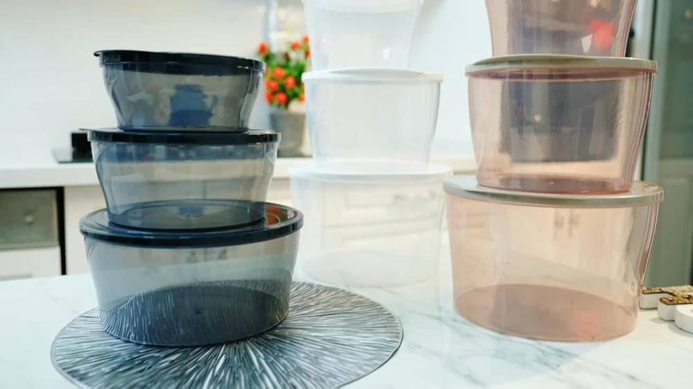 Lüks Bronz Saklama Kabı 3'lü Set Yuvarlak Büyük Boy Çok Renkli