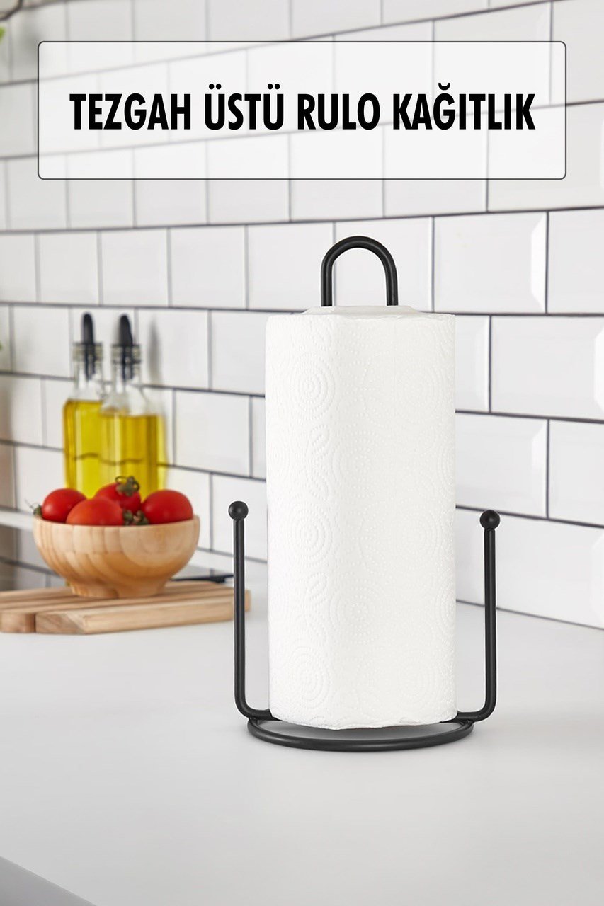 Metal Kağıt Havluluk & Dik Havlu Peçetelik Siyah 28 Cm Çok Renkli