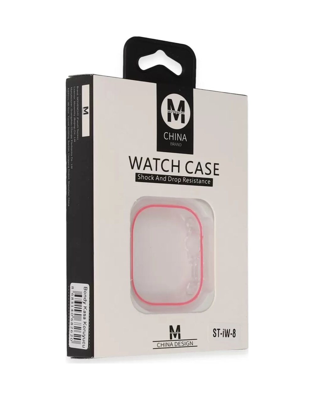 Movenchy Apple Watch Ultra 49mm Uyumlu Bondy Kasa Koruyucu - Pembe -