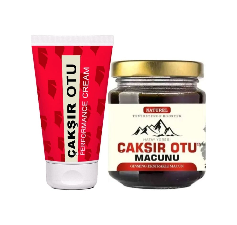 Natural Çakşır Otu Sertleşmeye Gecikmeye Büyütmeye 3 Etki Kremi + 240 Gr Çakşır Otu Macunu