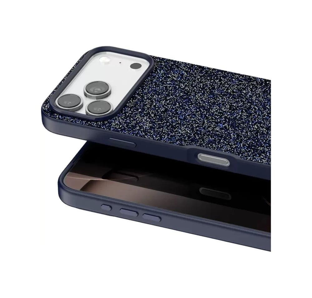 Onegif Apple Uyumlu iPhone 17 Pro Max Uyumlu Bright Simli Kapak - Mavi Belirtilmemiş