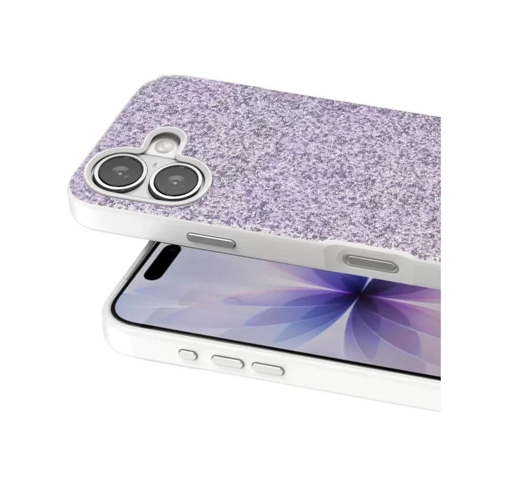 Onegif Apple Uyumlu iPhone 17 Uyumlu Bright Simli Kapak - Lila Belirtilmemiş