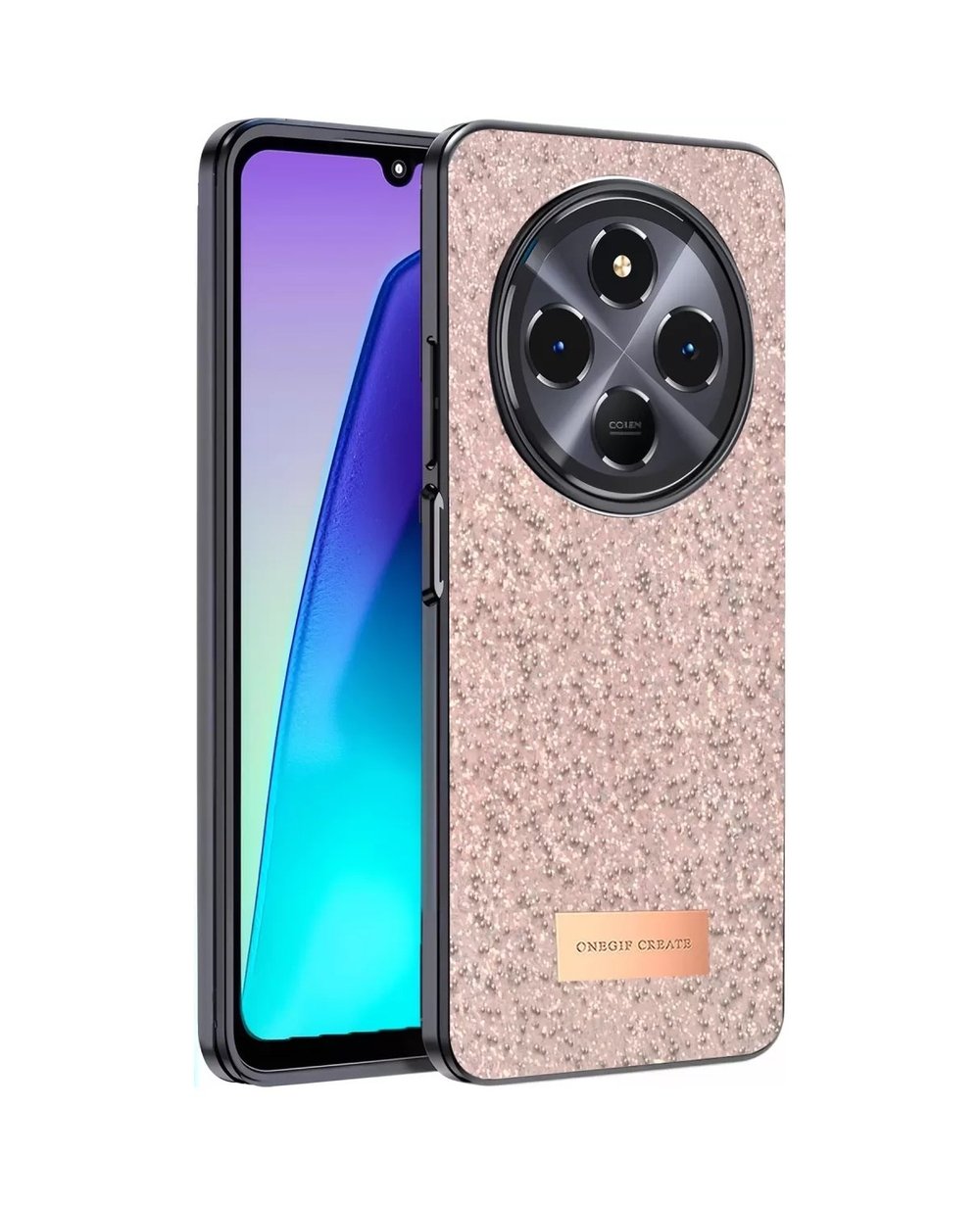 Onegif Xiaomi Redmi 14c Uyumlu Bright Simli Kapak - Pembe Belirtilmemiş