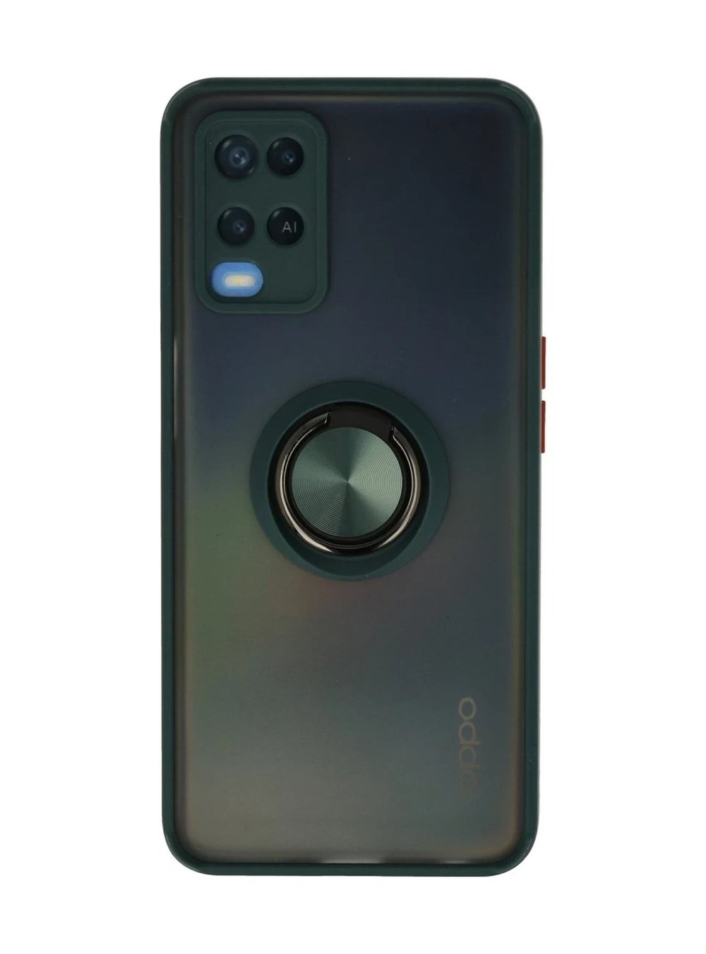 Oppo A54 4g Uyumlu Kılıf Montreal Yüzüklü Silikon Kapak - Yeşil Belirtilmemiş