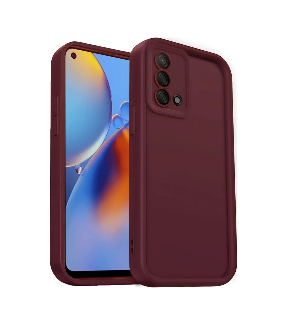 Oppo A74 4g Uyumlu Kılıf Viera Silikon - Bordo Belirtilmemiş