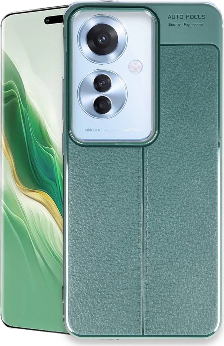 Oppo Reno 11f Uyumlu Kılıf Auto Focus Kapak - Koyu Yeşil Belirtilmemiş
