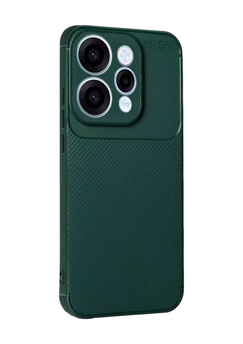 Oppo Reno 15 Uyumlu Auto Focus Karbon Kapak - Koyu Yeşil Belirtilmemiş