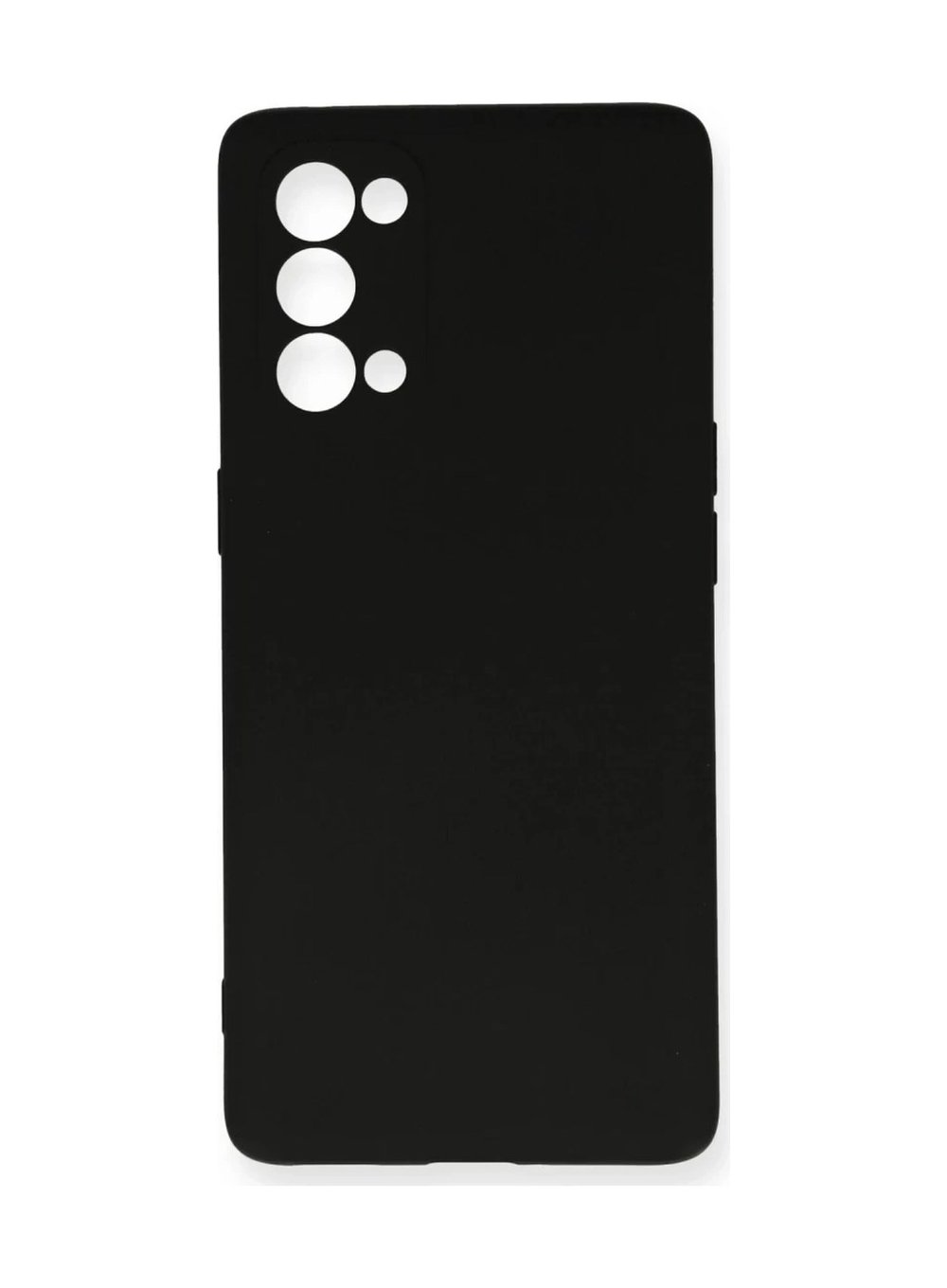 Oppo Reno 5 Pro Uyumlu Kılıf Nano İçi Kadife Silikon - Siyah Belirtilmemiş