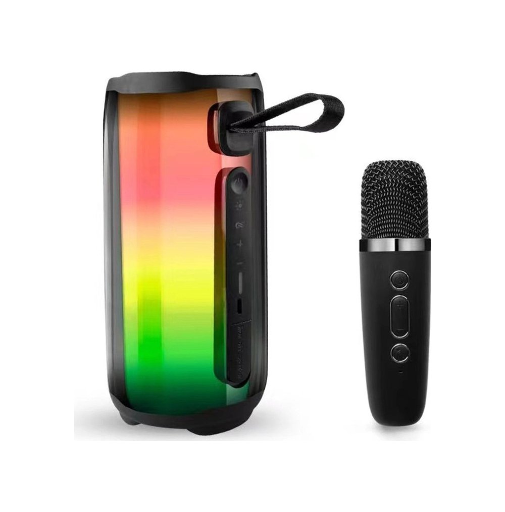 Pluse 5 Mikrofonlu Rgb Kablosuz Hoparlör - Siyah Diğer