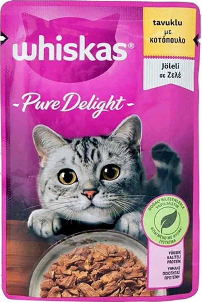 Pouch Pure Delight Jöle İçinde Tavuklu Yetişkin Kedi Konservesi 85 Gr