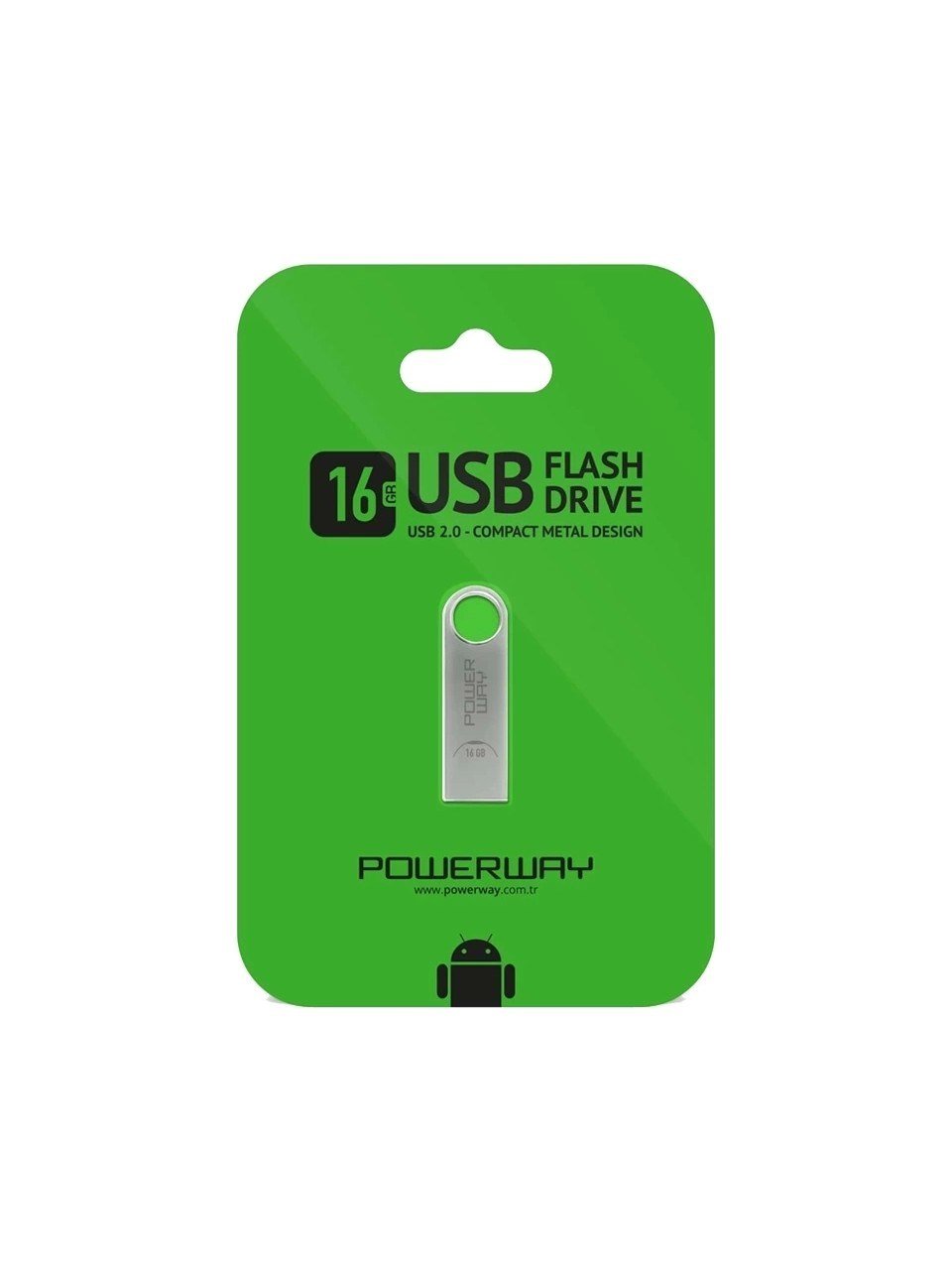 Powerway 16GB USB Bellek - Metal 16 GB Flash Bellek